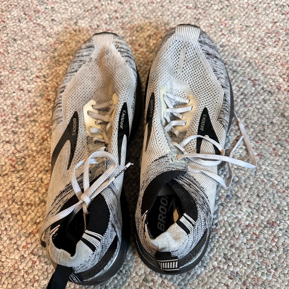 Brooks Black and White Athletic Shoes